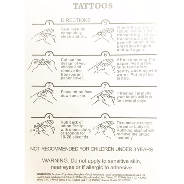 Engångstatueringar på ark - Tattoos - Bild 2